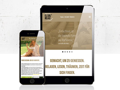 EL SOL RELAX Designliegen Website