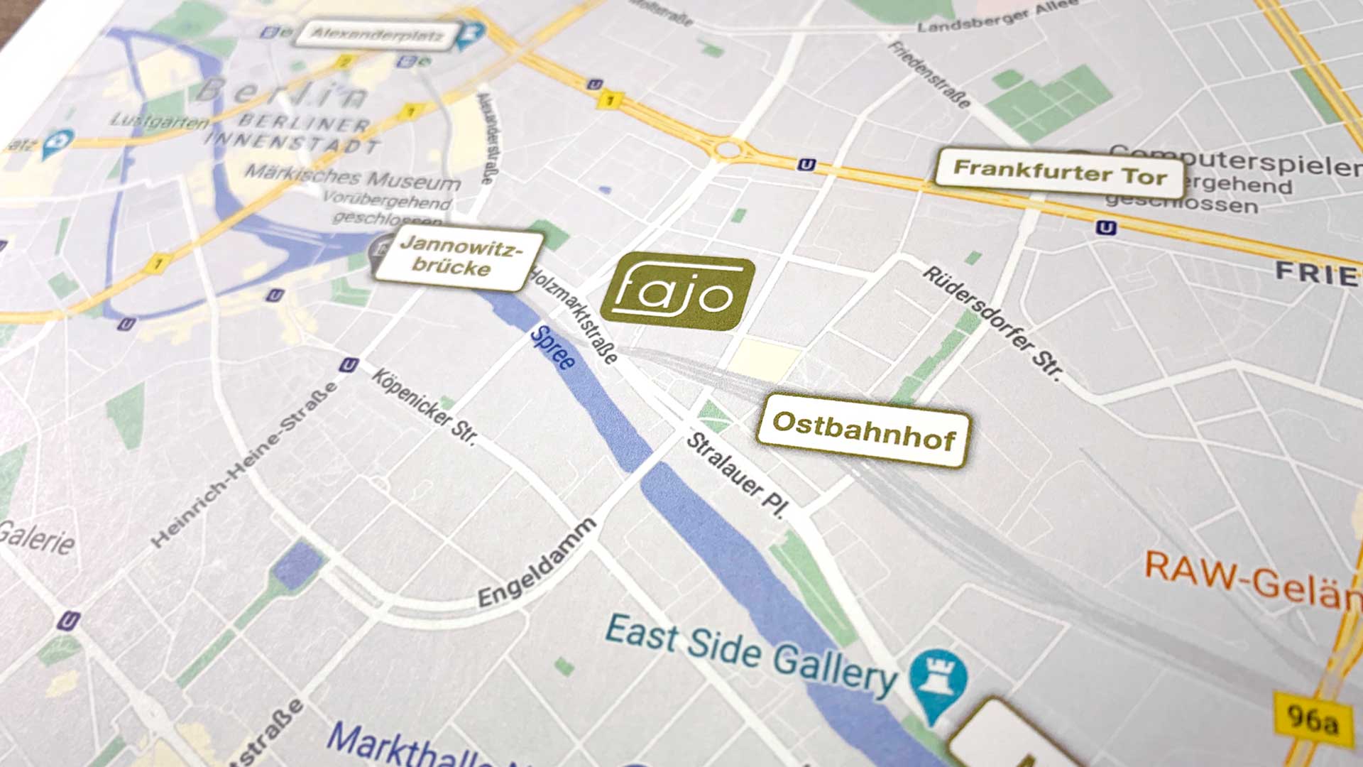 Fajo – Prospekt Innenteil Berlinkarte