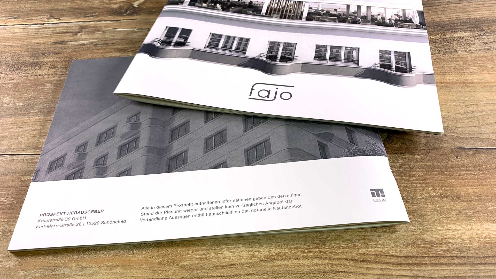 Fajo Prospekt - Cover und Rückseite