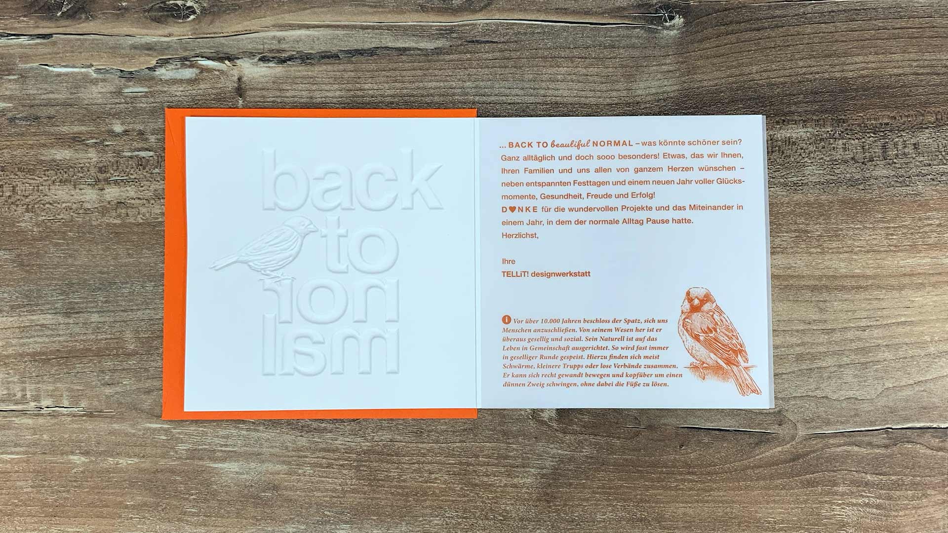 TELLiT! Back to Normal - Ansicht Grusskarte