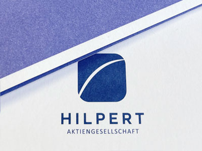 Geburtstagsgrußkarte für die Hilpert AG